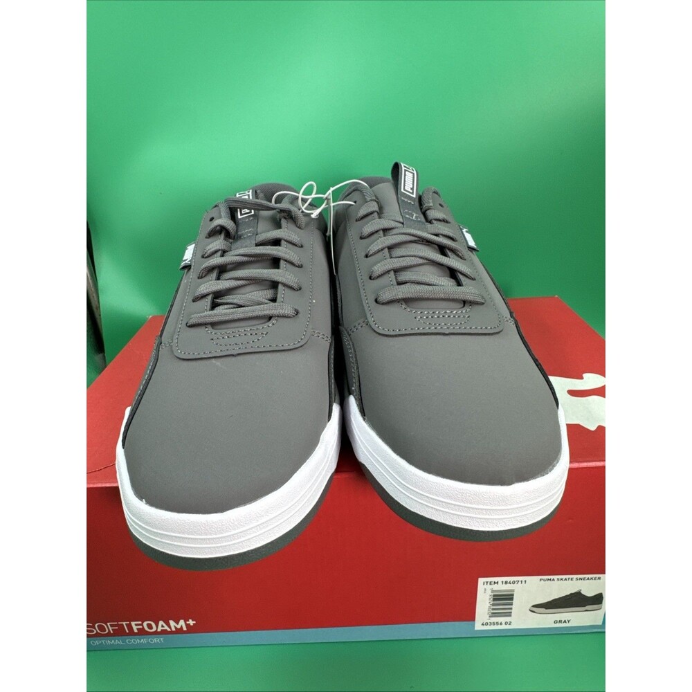 New PUMA Men's Size 12 Skate Sneakers Lace-up Court Shoes Gray NIB - Picture 2 of 16